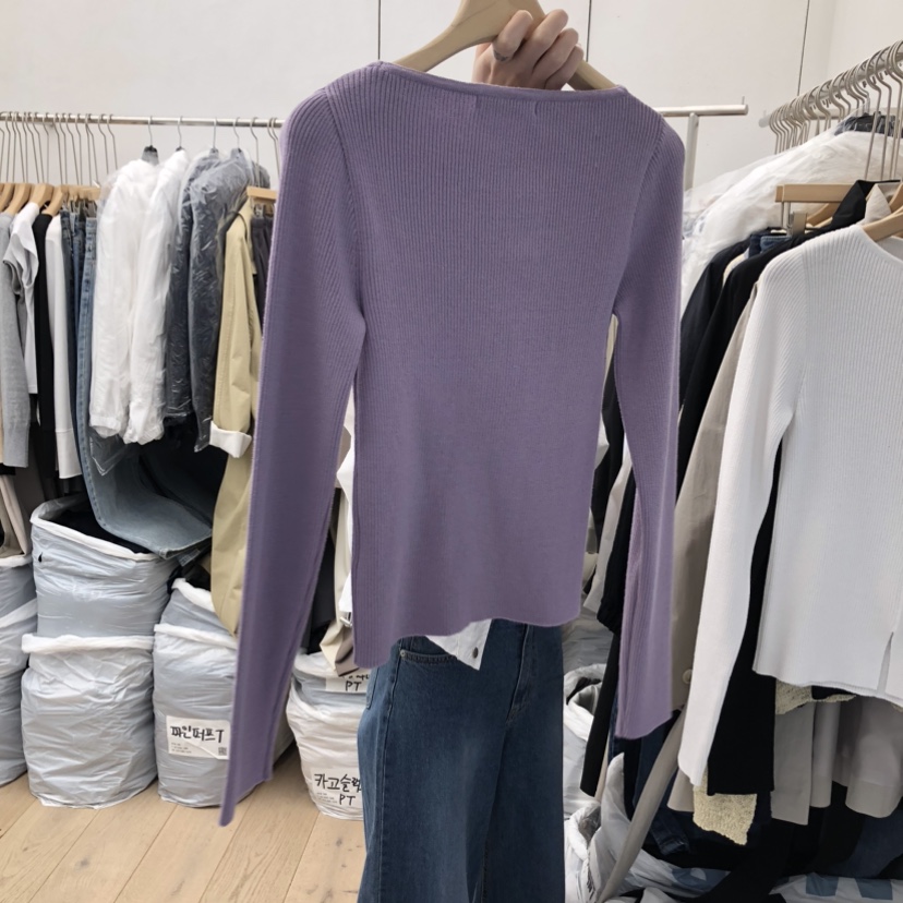 MOI-A韓國代購女士新款時尚人氣推薦職業26春夏熱賣長袖T恤MOI-A長袖T恤