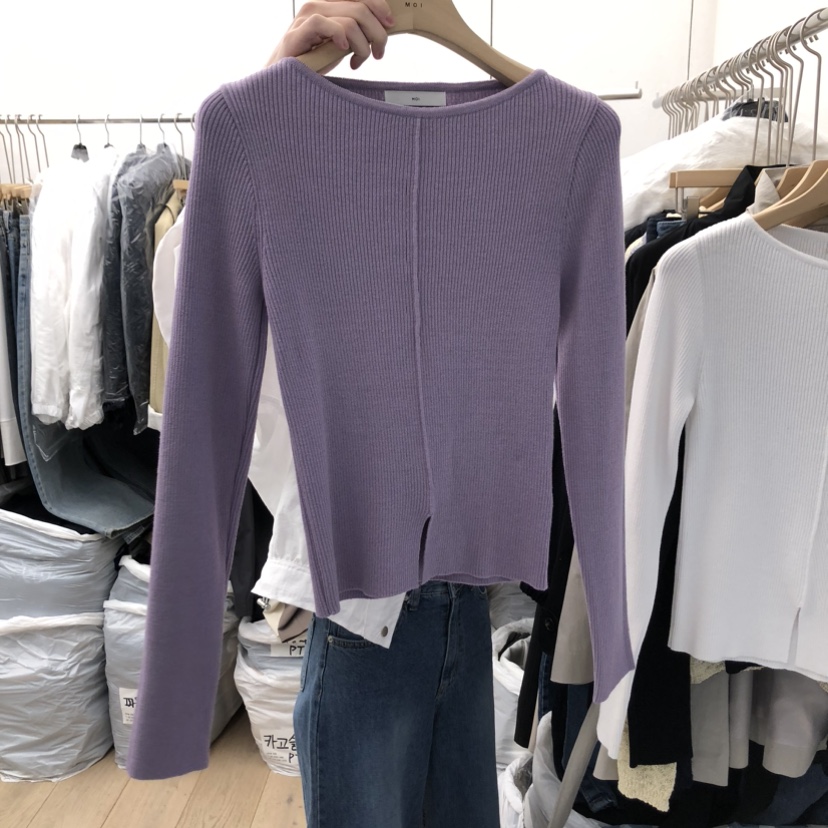 MOI-A韓國代購女士新款時尚人氣推薦職業26春夏熱賣長袖T恤MOI-A長袖T恤圖色1