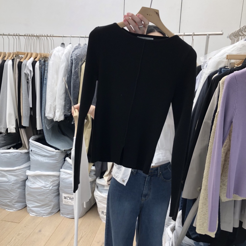 MOI-A韓國代購女士新款時尚人氣推薦職業26春夏熱賣長袖T恤MOI-A長袖T恤圖色3