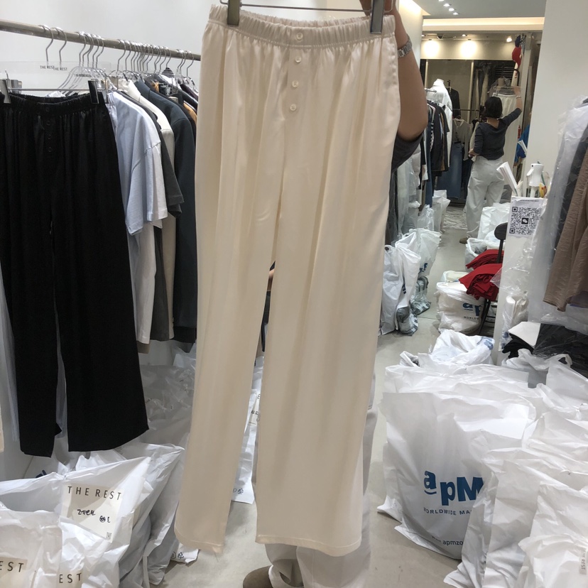 THE REST韓國直郵女士新款職業熱賣人氣26春夏休閑褲紐扣THE REST/UNNOEUD休閑褲圖色3