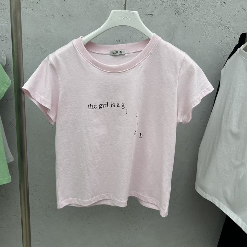 SIXTEEN韓國代購女士新款人氣熱賣休閑26春夏時尚職業T恤SIXTEENT恤圖色2
