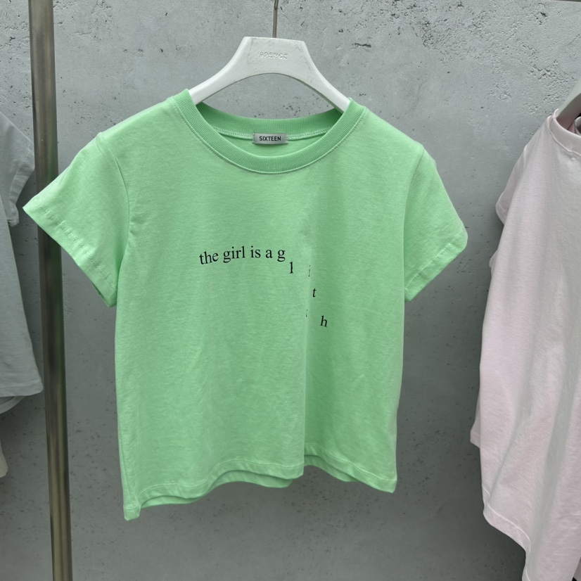 SIXTEEN韓國代購女士新款人氣熱賣休閑26春夏時尚職業T恤SIXTEENT恤圖色3