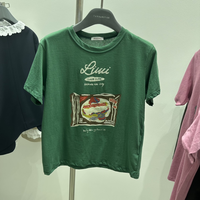 TARABY MOTION韓國東大門直郵女裝新品人氣推薦時尚26春夏T恤TARABY MOTIONT恤圖色1