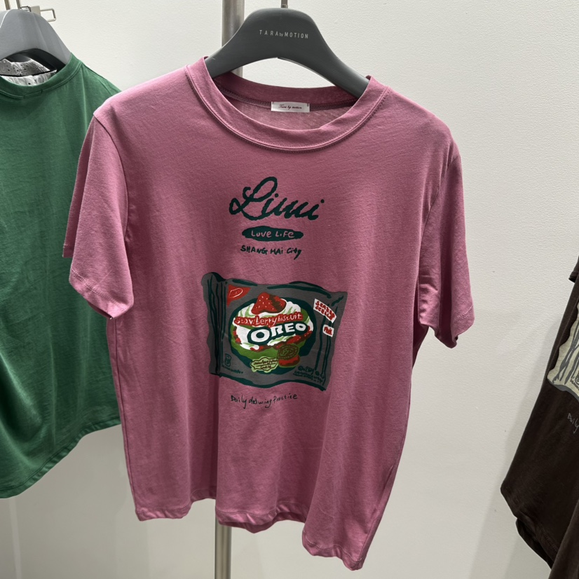 TARABY MOTION韓國東大門直郵女裝新品人氣推薦時尚26春夏T恤TARABY MOTIONT恤圖色2