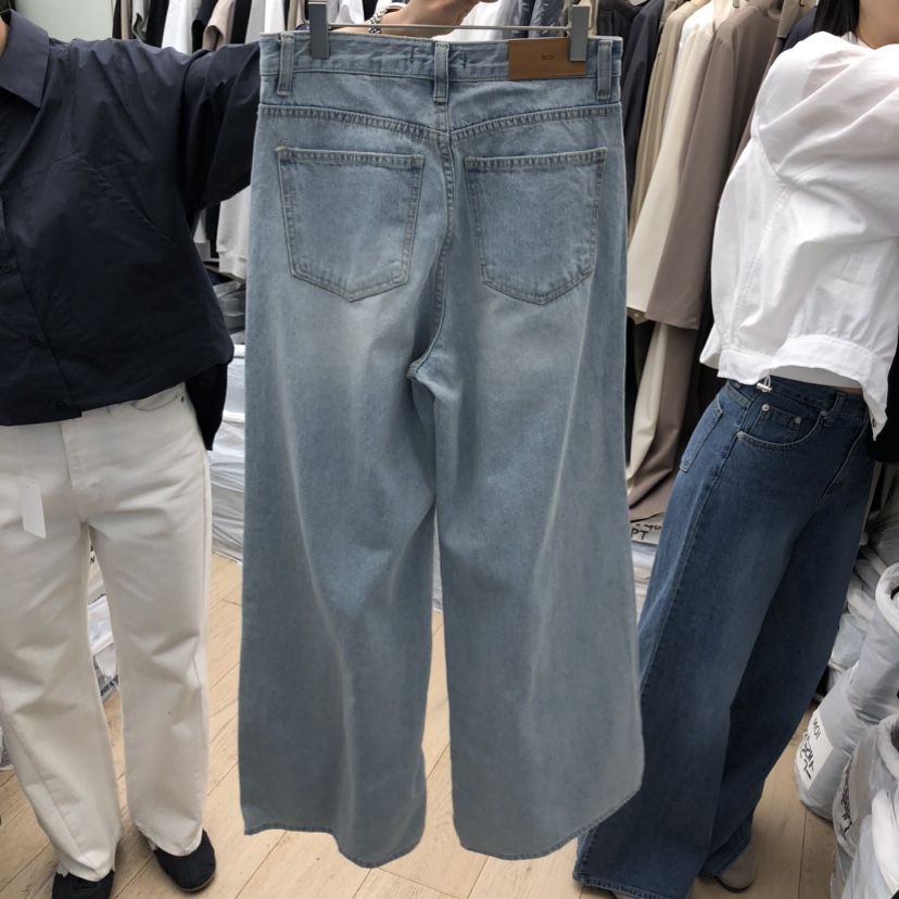 MOI-A韓國直郵女裝新品26春夏時尚休閑人氣職業牛仔褲長款MOI-A牛仔褲