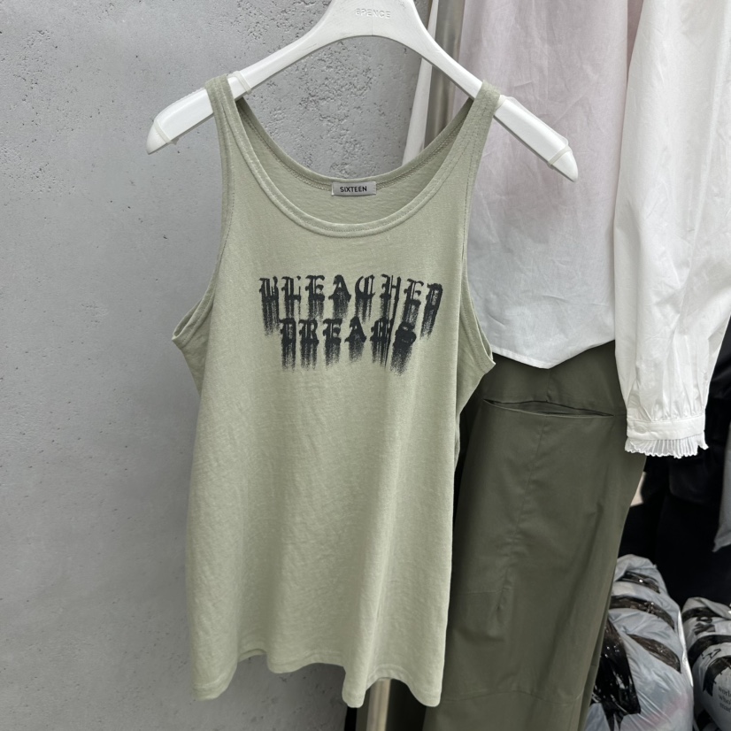 SIXTEEN韓國東大門代購女士新品26春夏時尚人氣休閑吊帶背心SIXTEEN吊帶/背心圖色1