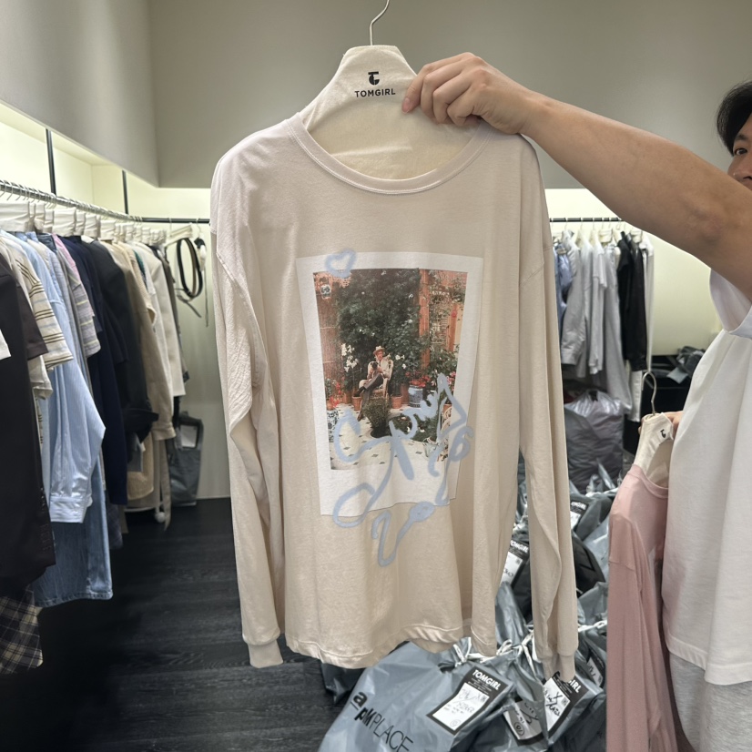 TOMGIRL韓國東大門代購女士新款職業休閑時尚推薦長袖T恤TOMGIRL長袖T恤圖色2