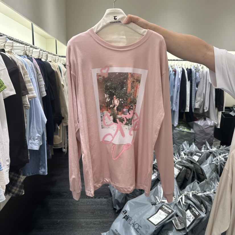 TOMGIRL韓國東大門代購女士新款職業休閑時尚推薦長袖T恤TOMGIRL長袖T恤圖色3