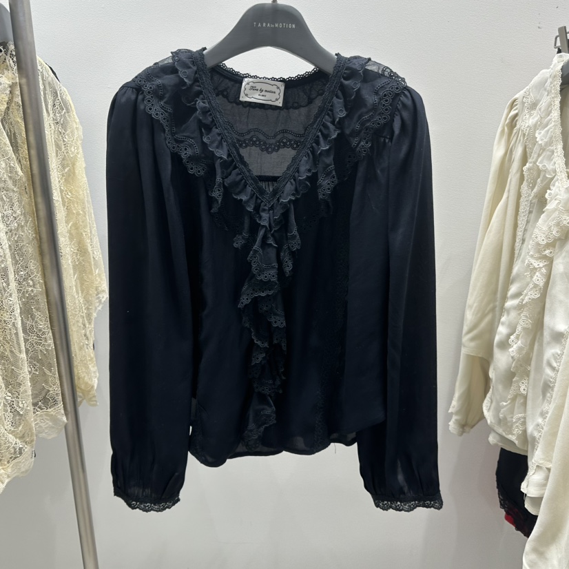 TARABY MOTION韓國東大門代購女裝新品人氣時尚襯衫蕾絲衫TARABY MOTION襯衫/蕾絲衫圖色2