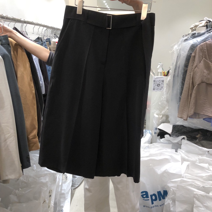 THE REST韓國東大門代購女士新品時尚人氣短褲含腰帶亞麻THE REST/UNNOEUD短褲圖色2