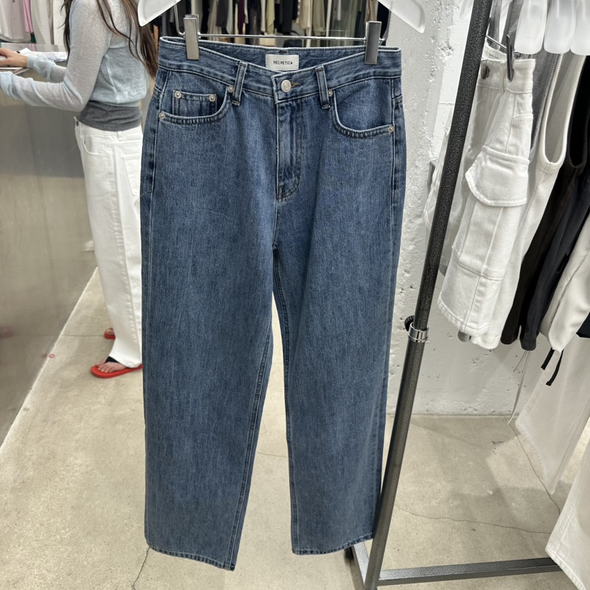 HELVETICA韓國直郵實拍女士新款推薦人氣26春夏休閑牛仔褲HELVETICA牛仔褲圖色1