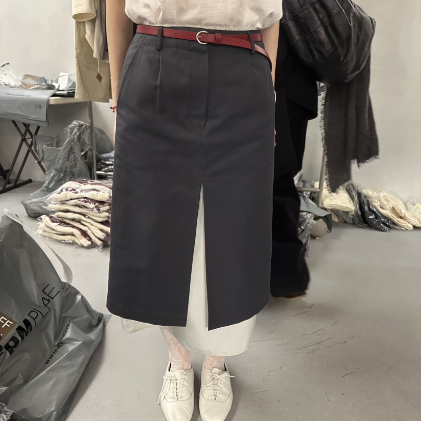 DOUBLE STANDARD/LE SMOKING/MAISONSTAFF韓國東大門代購女士新款時尚長裙不含腰帶MAISONSTAFF長裙圖色2