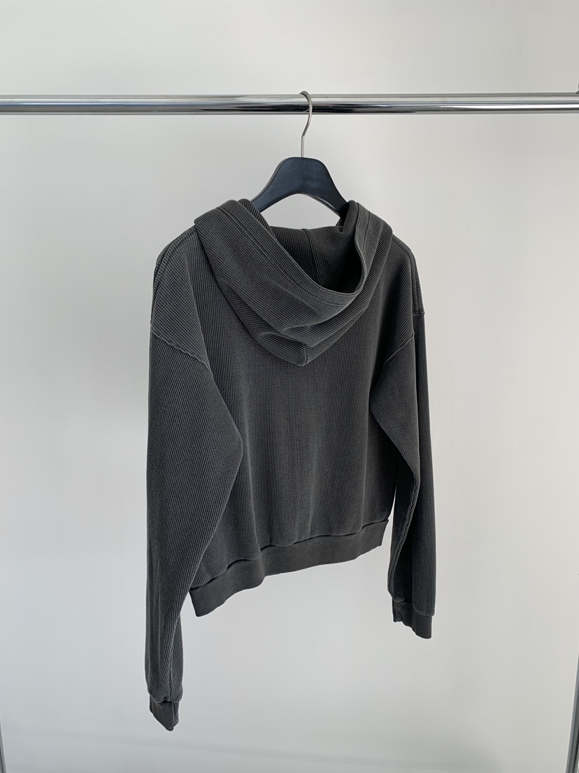 EST韓國直郵實拍女裝新品推薦熱賣時尚夾克華夫格連帽衫短款EST_夾克