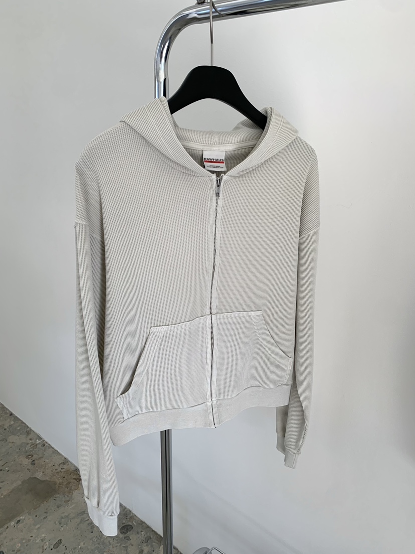 EST韓國直郵實拍女裝新品推薦熱賣時尚夾克華夫格連帽衫短款EST_夾克圖色1