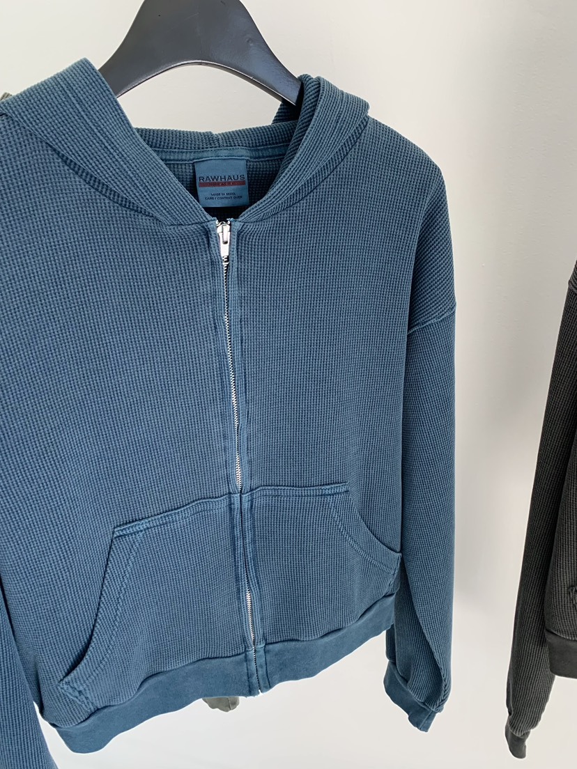 EST韓國直郵實拍女裝新品推薦熱賣時尚夾克華夫格連帽衫短款EST_夾克圖色4