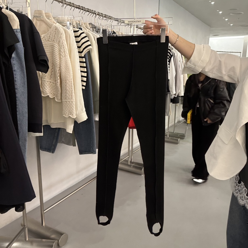 DOUBLE STANDARD/LE SMOKING/MAISONSTAFF韓國直郵實拍女士新款時尚打底褲鯊魚褲緊身褲MAISONSTAFF打底褲/鯊魚褲圖色1