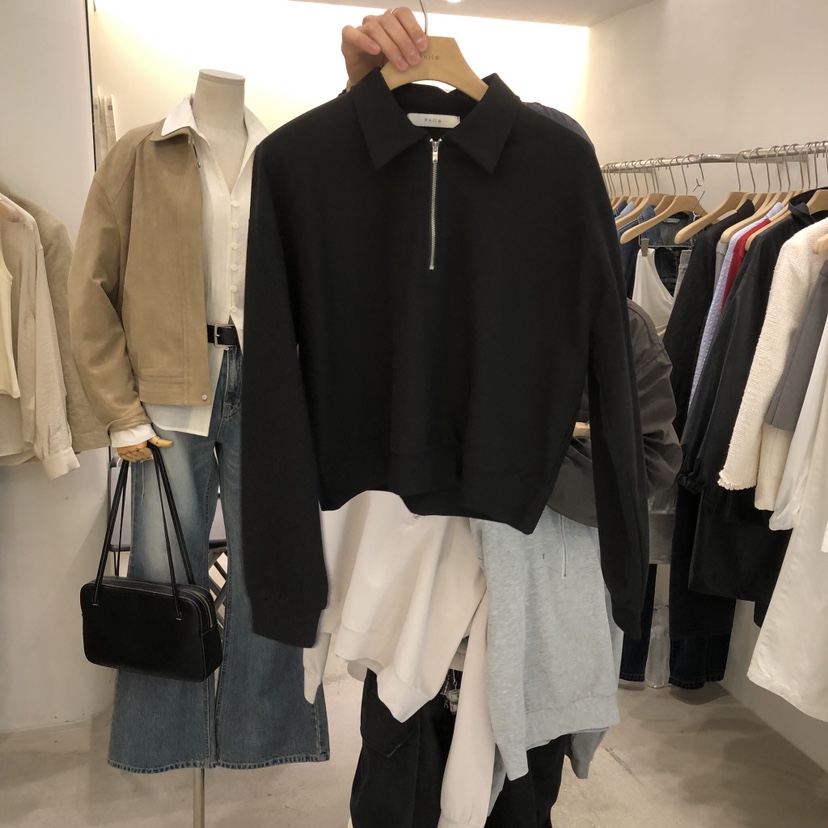 PHILO韓國直郵實拍女士新款職業熱賣26春夏休閑人氣衛衣拉鏈PHILO衛衣圖色3