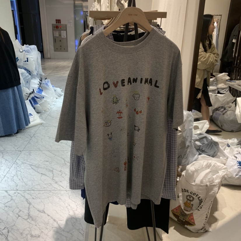 RAWROW韓國直郵女士新品職業人氣休閑熱賣時尚26春夏推薦T恤RAWROWT恤圖色2