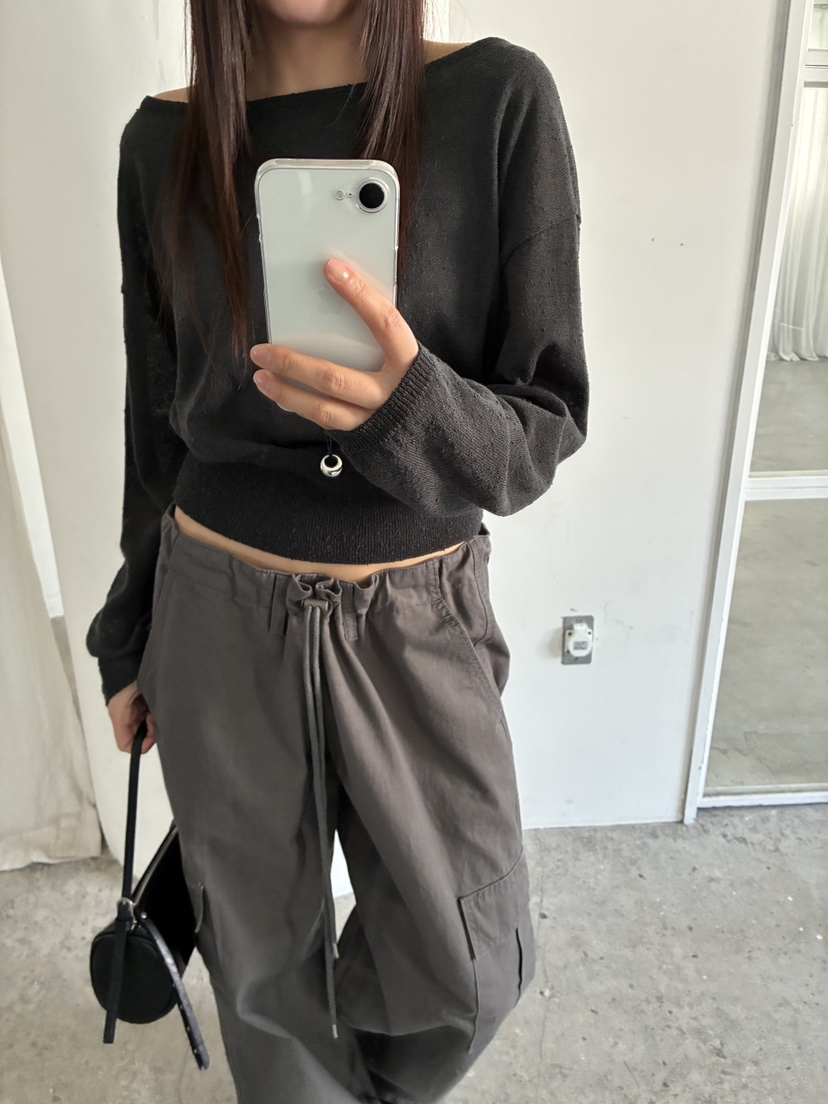 ACME韓國直郵女裝新款推薦時尚熱賣休閑職業26春夏針織衫船領ACME針織衫