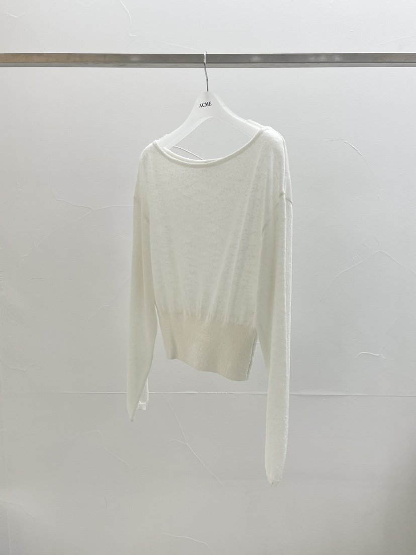 ACME韓國直郵女裝新款推薦時尚熱賣休閑職業26春夏針織衫船領ACME針織衫圖色1