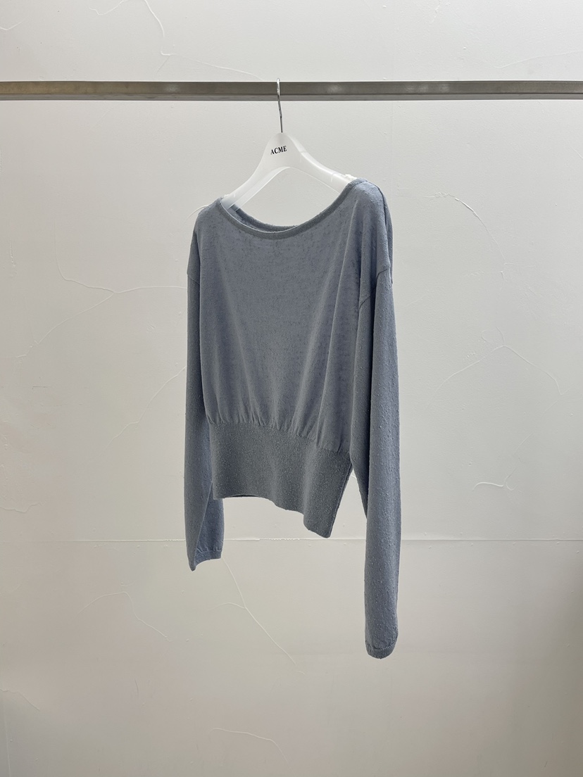 ACME韓國直郵女裝新款推薦時尚熱賣休閑職業26春夏針織衫船領ACME針織衫圖色2