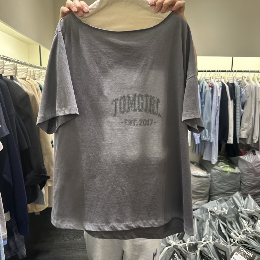TOMGIRL韓國東大門代購女士新款時尚推薦休閑熱賣職業T恤TOMGIRLT恤圖色2