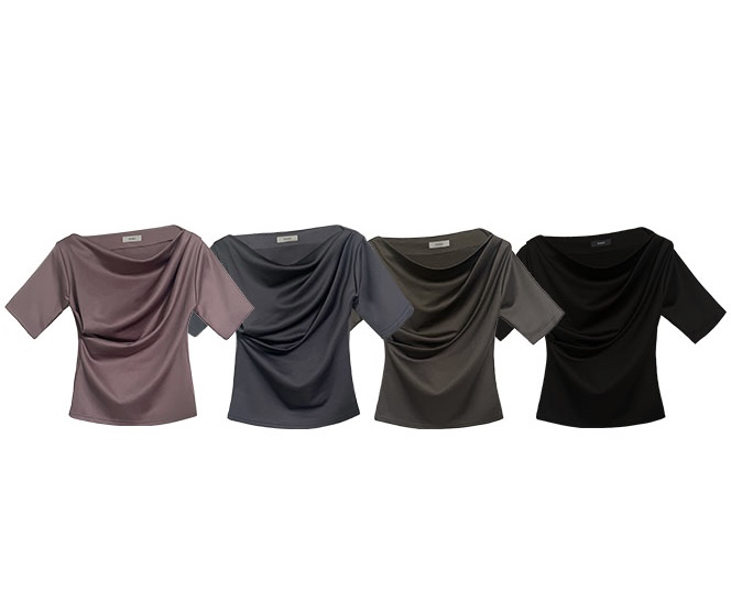 MURREN韓國直郵女士新款時尚熱賣人氣26春夏職業休閑T恤露肩MURRENT恤