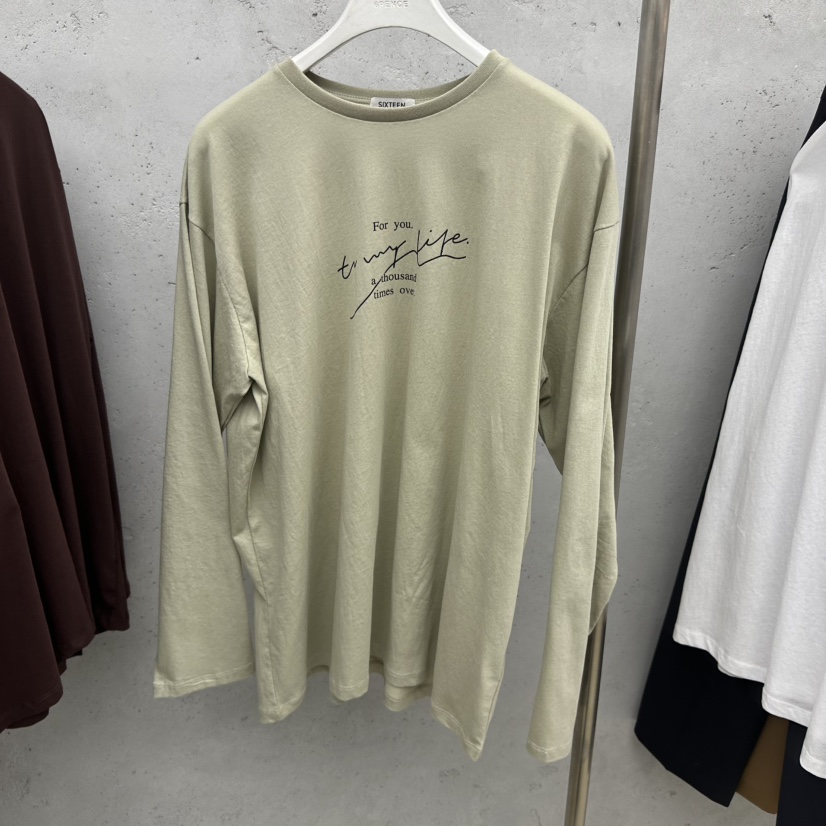SIXTEEN韓國東大門直郵女裝新款26春夏時尚職業熱賣長袖T恤SIXTEEN長袖T恤圖色2