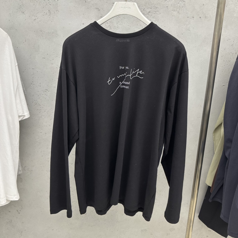 SIXTEEN韓國東大門直郵女裝新款26春夏時尚職業熱賣長袖T恤SIXTEEN長袖T恤圖色5黑色