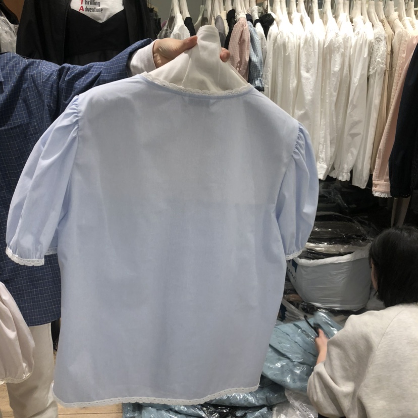 OGI韓國代購女裝新品26春夏職業熱賣人氣休閑時尚襯衫蕾絲衫FLat OGI襯衫/蕾絲衫