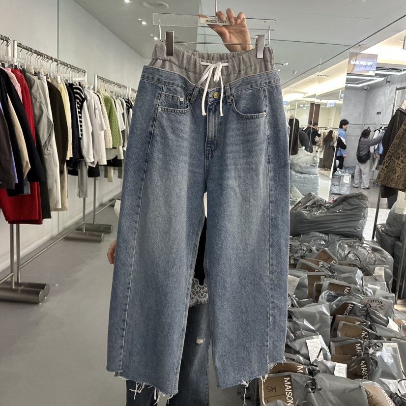 DOUBLE STANDARD/LE SMOKING/MAISONSTAFF韓國東大門代購女士新品休閑牛仔褲MAISONSTAFF牛仔褲圖色1