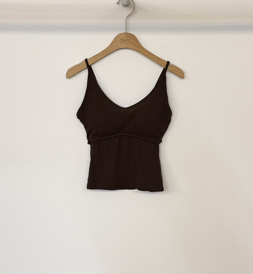 TWENTY FOUR SEVEN24-7韓國東大門代購女裝新品熱賣吊帶背心TEWNTY FOUR SEVEN24-7吊帶/背心圖色4棕色