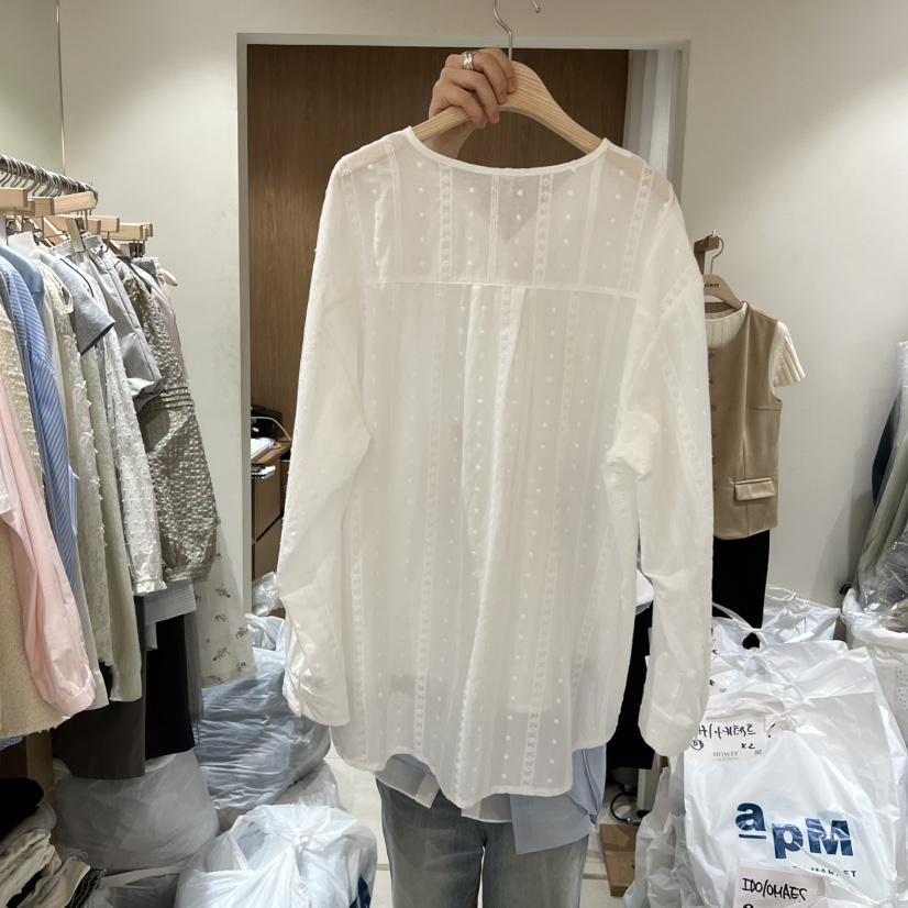 HOWFF韓國東大門直郵女士新款推薦時尚休閑人氣襯衫蕾絲衫鵝HOWFF襯衫/蕾絲衫