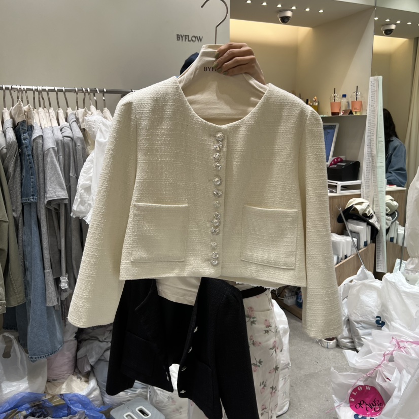 BY FLOW韓國直郵女裝新款熱賣職業時尚26春夏夾克花呢紐扣BY FLOW夾克圖色1