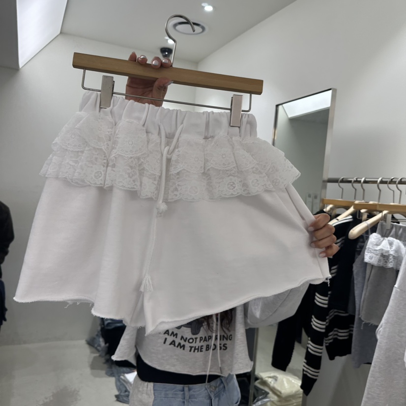 REPELLER韓國直郵女士新款推薦職業26春夏人氣短褲蕾絲花REPELLER短褲圖色2