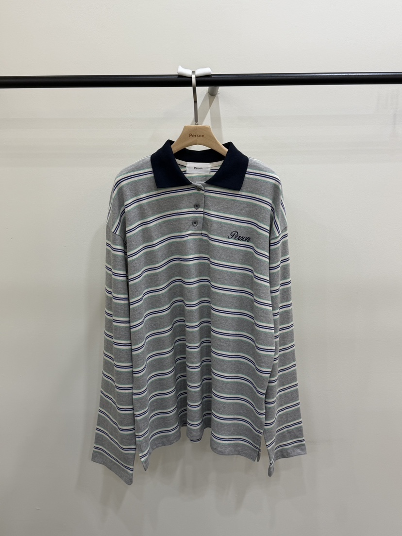 PERSON韓國直郵女士新款26春夏人氣職業熱賣推薦時尚長袖T恤PERSON長袖T恤圖色3