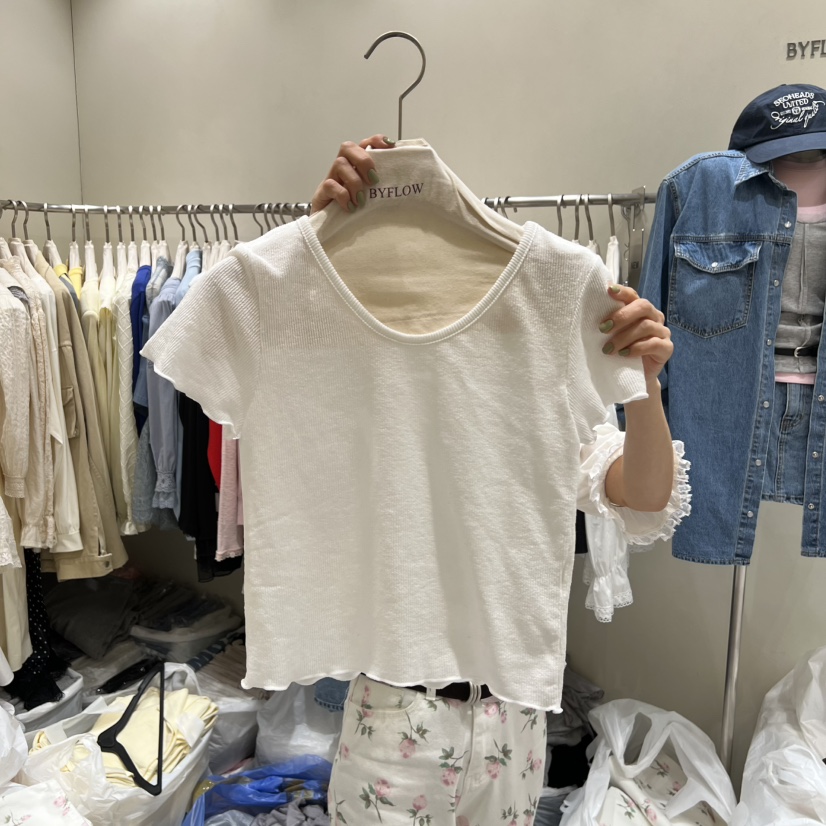 BY FLOW韓國東大門代購女士新品推薦人氣熱賣休閑26春夏T恤BY FLOWT恤圖色2