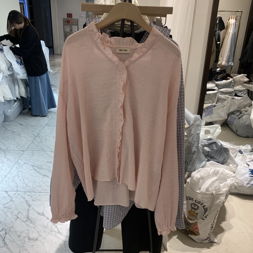 RAWROW韓國直郵實拍女士新品休閑人氣時尚26春夏襯衫蕾絲衫RAWROW襯衫/蕾絲衫圖色1