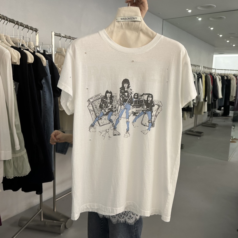 DOUBLE STANDARD/LE SMOKING/MAISONSTAFF韓國直郵實拍女裝新品推薦T恤MAISONSTAFFT恤圖色1