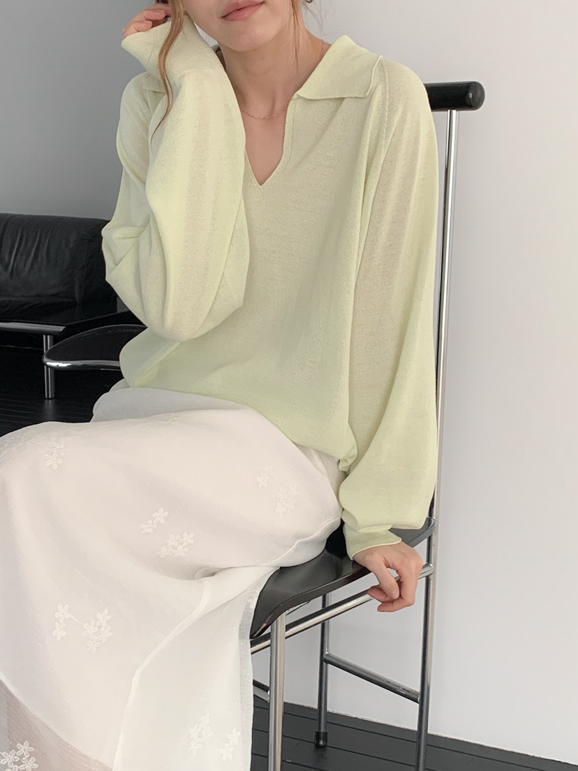 LONG PEAK韓國代購女士新品職業26春夏休閑針織衫不含內搭LONG PEAK針織衫