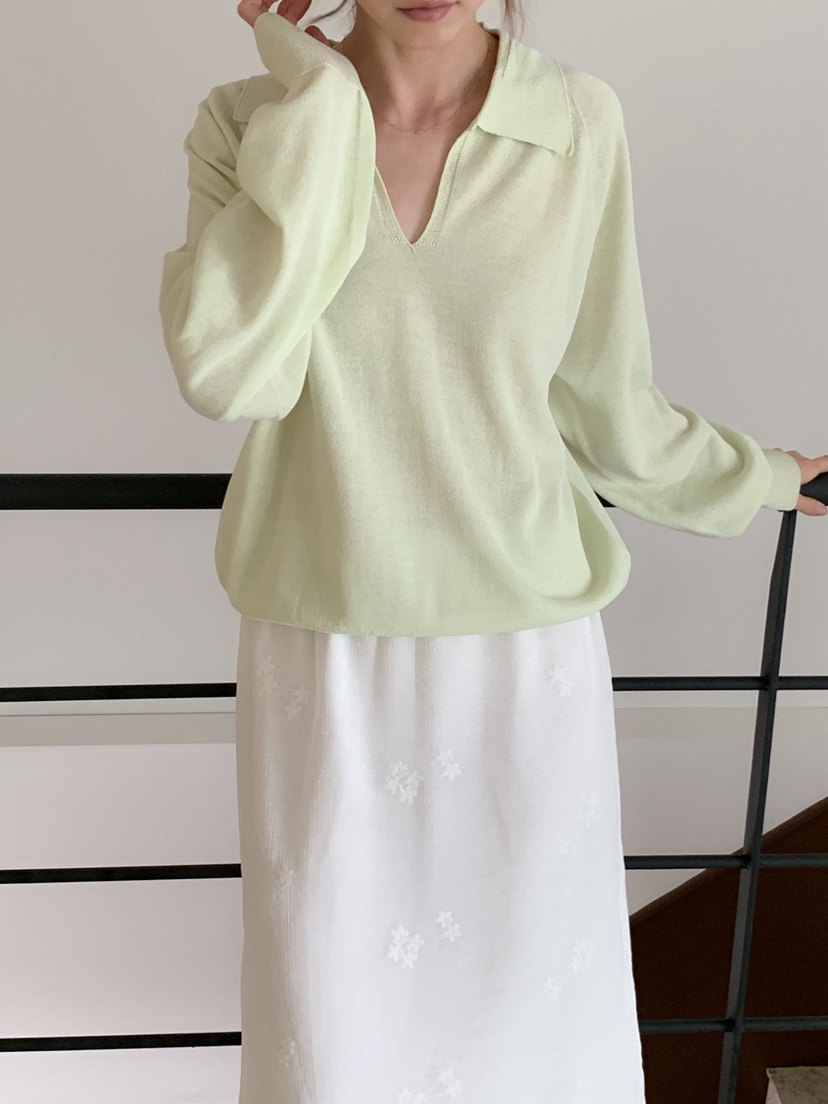 LONG PEAK韓國代購女士新品職業26春夏休閑針織衫不含內搭LONG PEAK針織衫