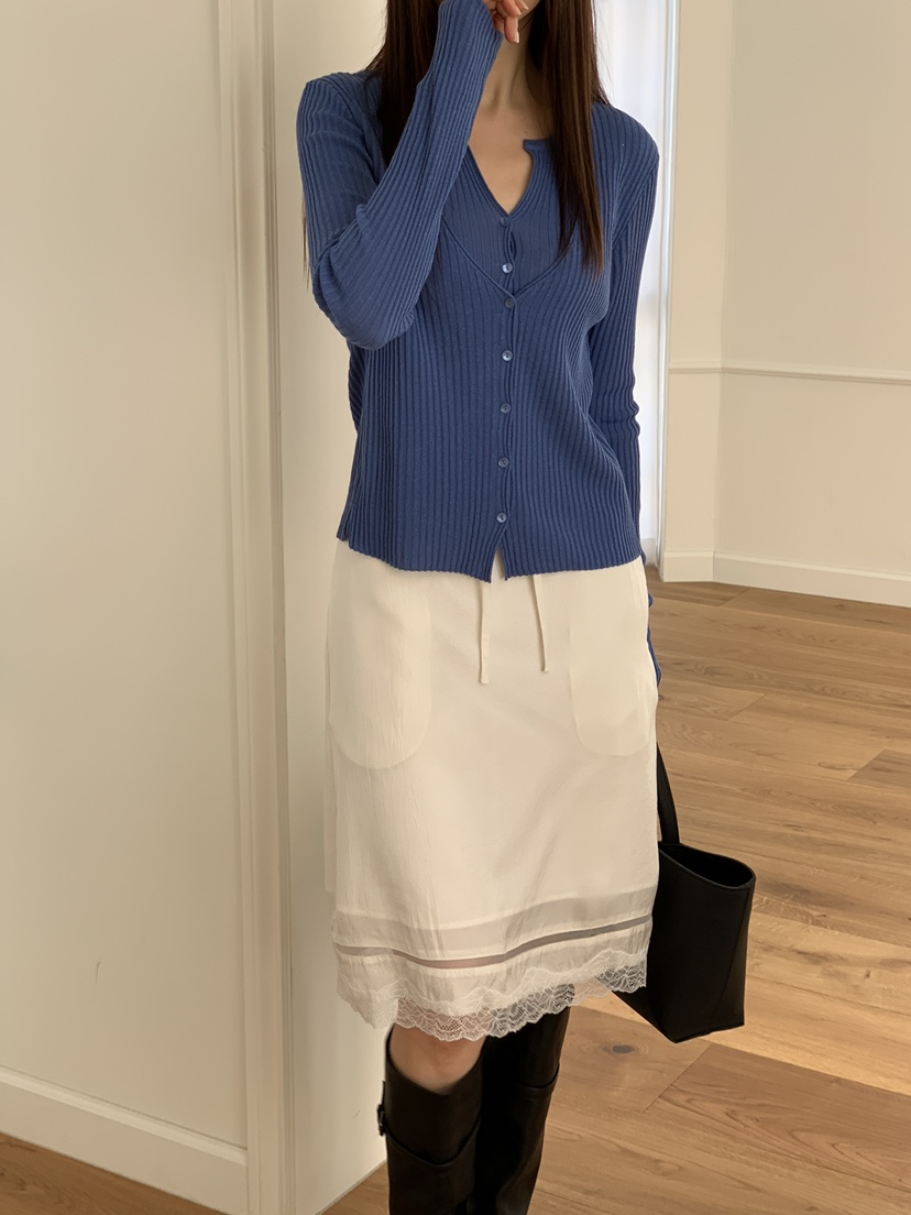 CICI韓國代購女士新款時尚26春夏人氣職業針織衫假兩件開衫Ci Ci針織衫