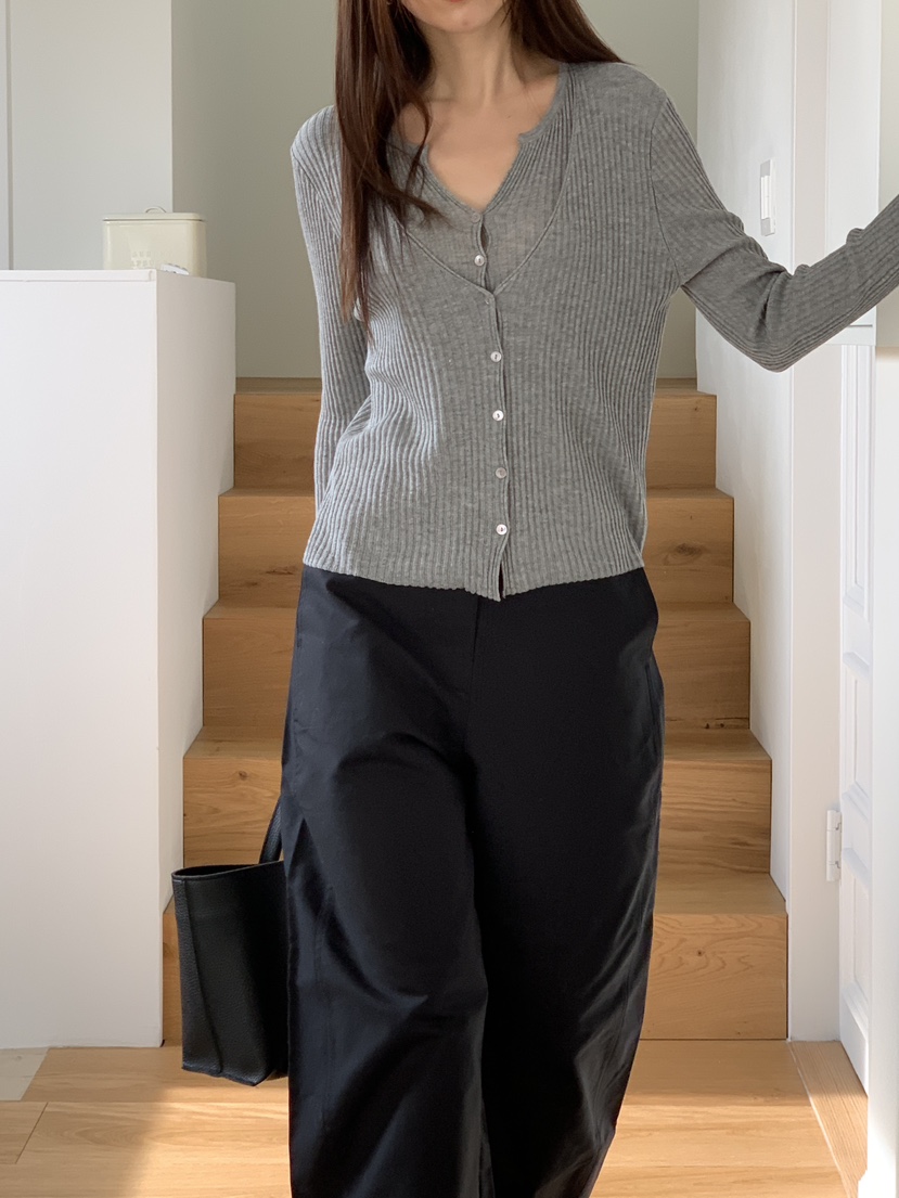 CICI韓國代購女士新款時尚26春夏人氣職業針織衫假兩件開衫Ci Ci針織衫