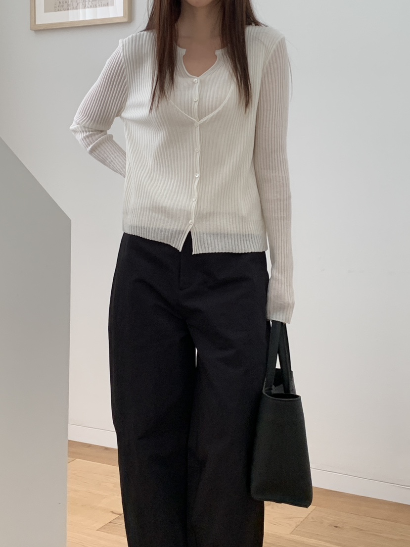 CICI韓國代購女士新款時尚26春夏人氣職業針織衫假兩件開衫Ci Ci針織衫