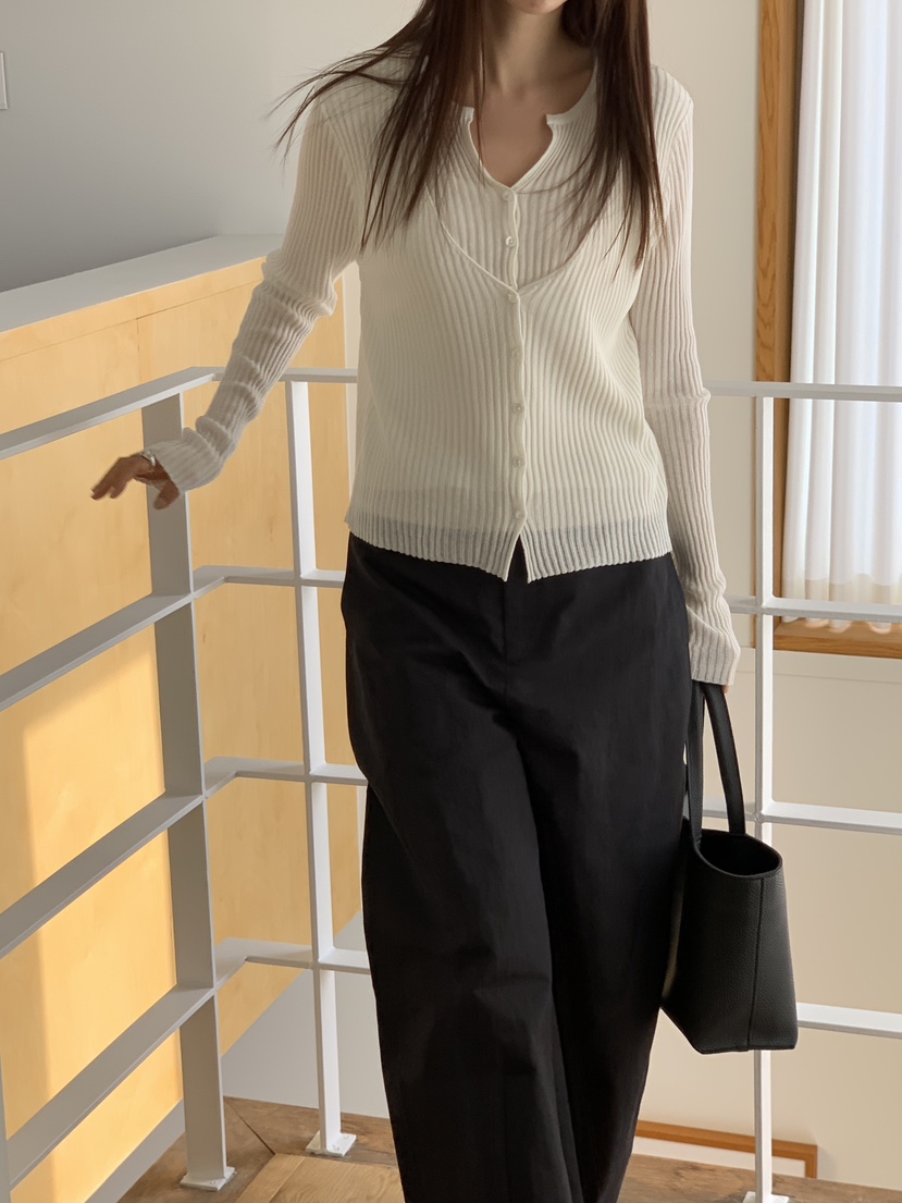 CICI韓國代購女士新款時尚26春夏人氣職業針織衫假兩件開衫Ci Ci針織衫