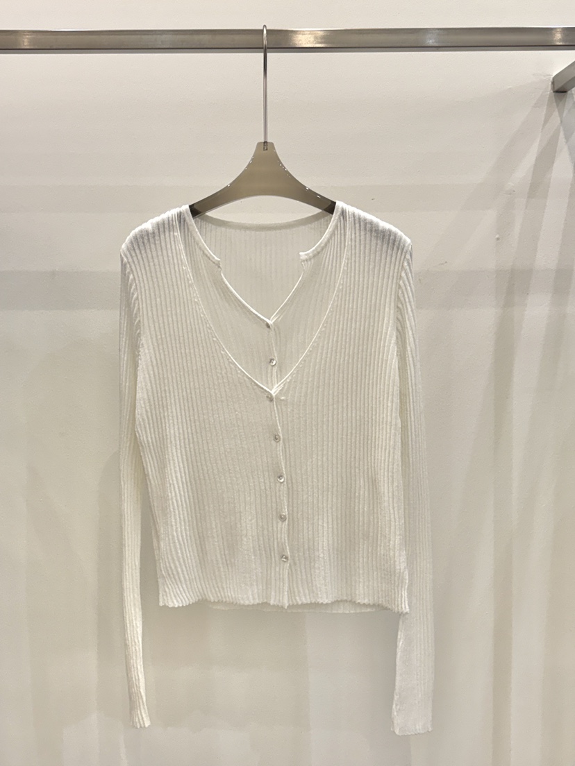 CICI韓國代購女士新款時尚26春夏人氣職業針織衫假兩件開衫Ci Ci針織衫圖色1