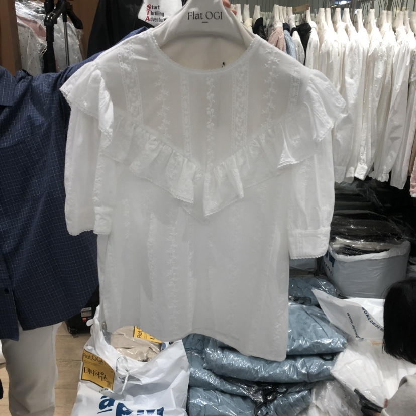 OGI韓國直郵女士新品26春夏熱賣休閑時尚推薦人氣襯衫蕾絲衫FLat OGI襯衫/蕾絲衫圖色1