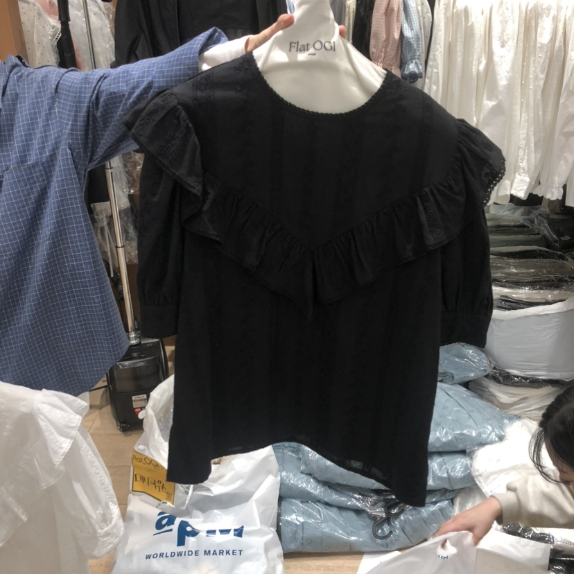 OGI韓國直郵女士新品26春夏熱賣休閑時尚推薦人氣襯衫蕾絲衫FLat OGI襯衫/蕾絲衫圖色2