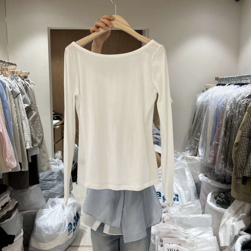 HOWFF韓國直郵女裝新款休閑時尚熱賣推薦長袖T恤不含內搭HOWFF長袖T恤