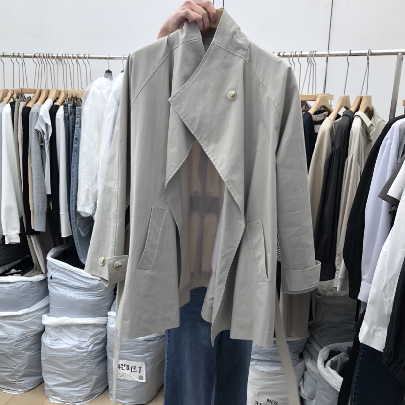 MOI-A韓國東大門代購女裝新品26春夏推薦休閑夾克含腰帶MOI-A夾克圖色1